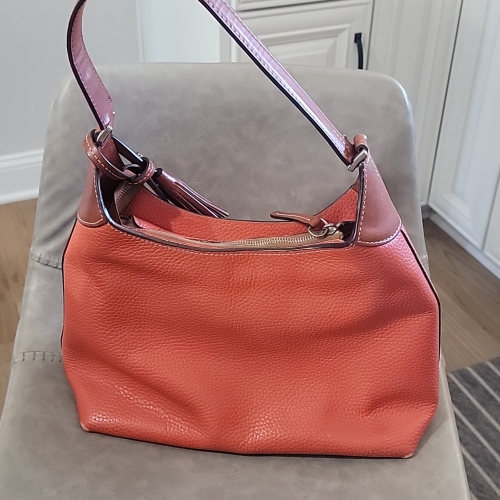 Dooney & Bourke Cambridge Hobo In Persimmon~Pebbled Leather - Picture 9 of 16
